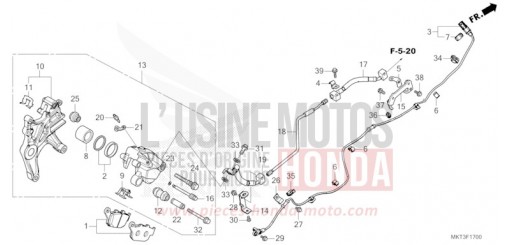 ETRIER DE FREIN ARRIERE ADV750M de 2021